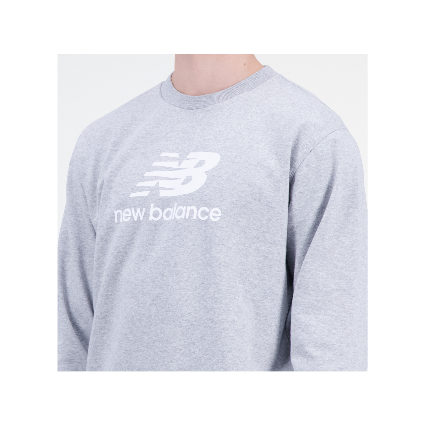 New Balance Essentials Logo Sweatshirt Grau FAG
