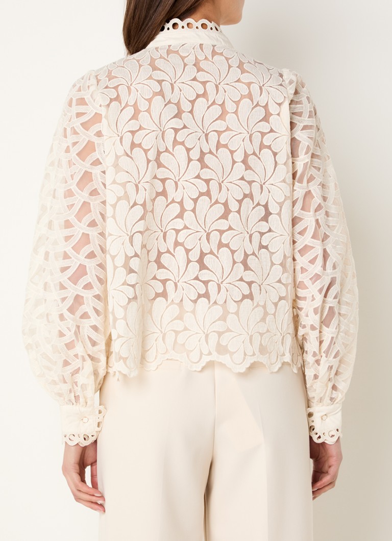 Summum Blouse with openwork design