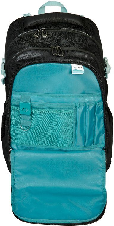 neoxx Schulrucksack Active, Queen of the Nite, aus recycelten PET-Flaschen