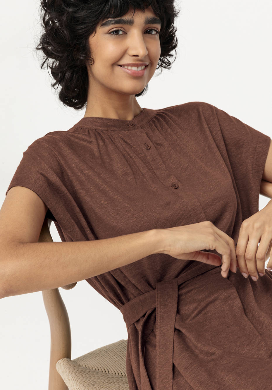Jersey-Kleid aus reinem Leinen
