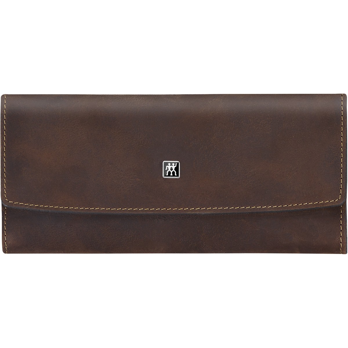 Druckknopf-Etui. Rindleder. braun. 5-tlg.