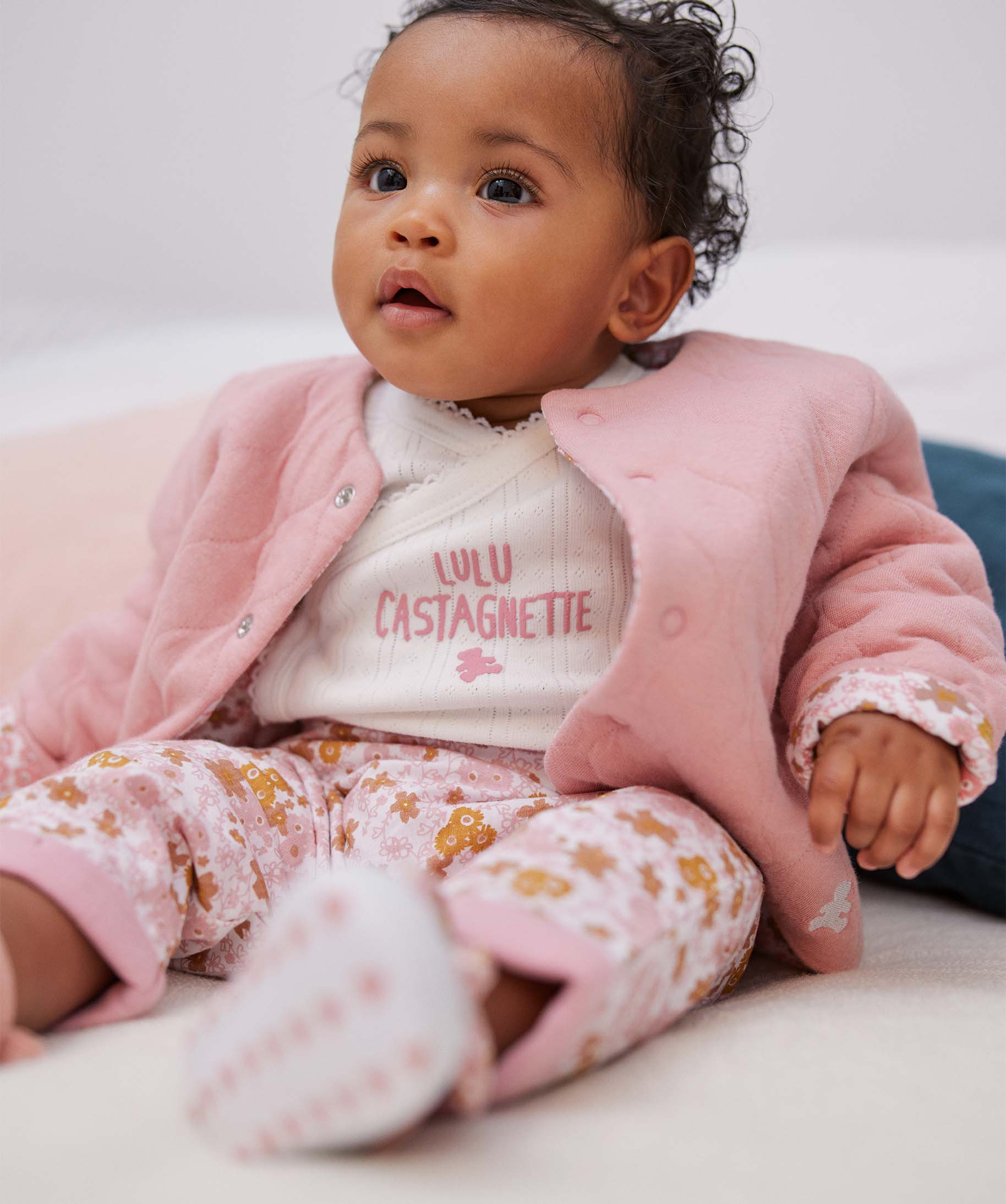 Pantalon bébé fille à motifs fleuris entièrement doublé... rose | GEMO