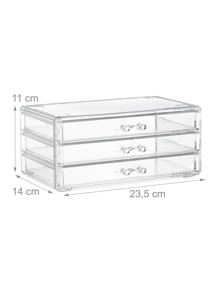 relaxdays 2x Makeup-Organizer in Transparent günstig kaufen onesize