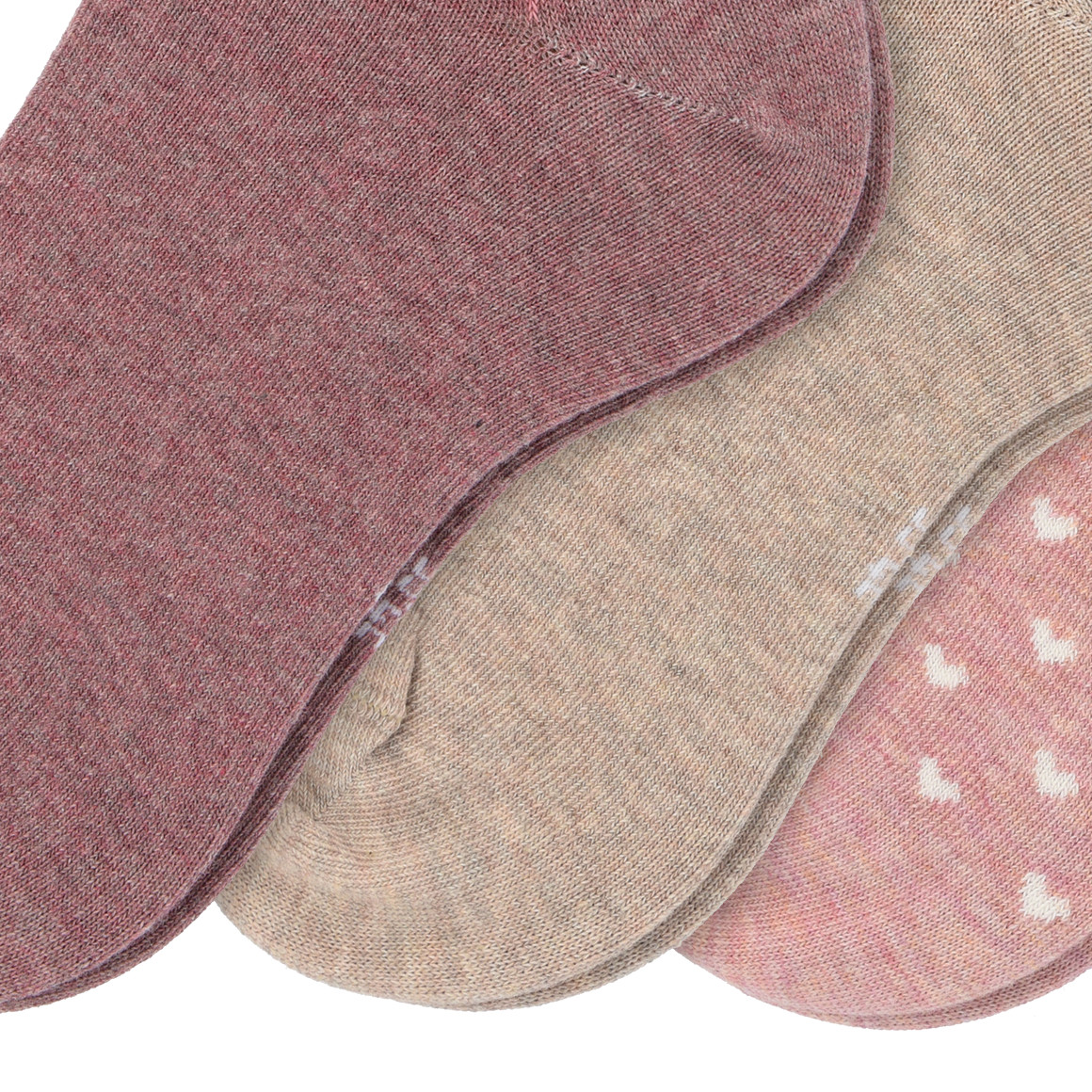3 Paar Damen Socken in verschiedenen Dessins