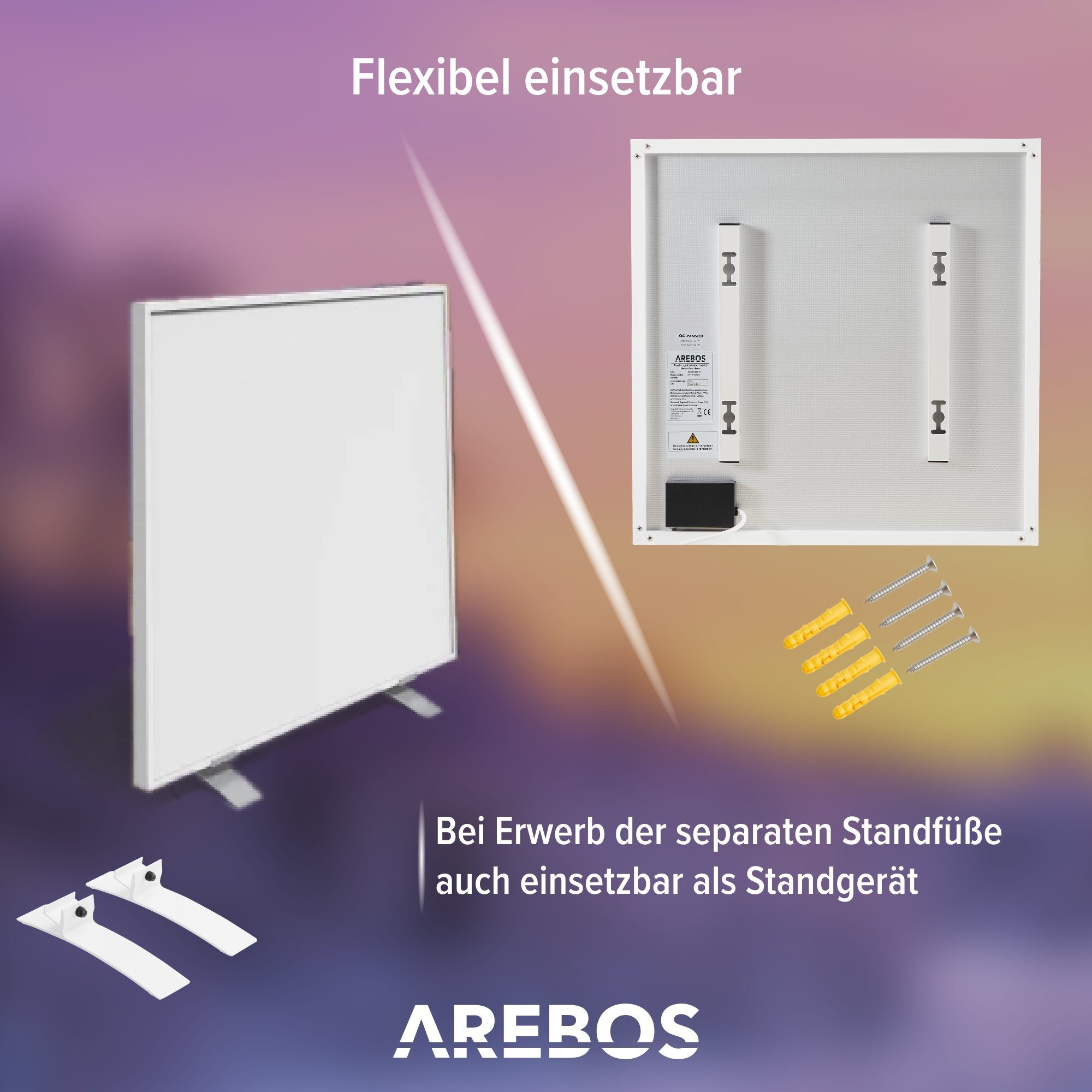 Arebos Infrarotheizung Wandheizung Elektroheizung Heizpaneel Flachheizung 350 W
