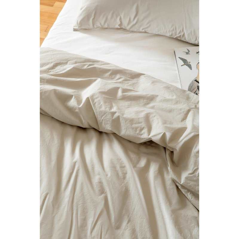 Housse de couette en Percale de Coton Bio lavé pour lit 1 personne