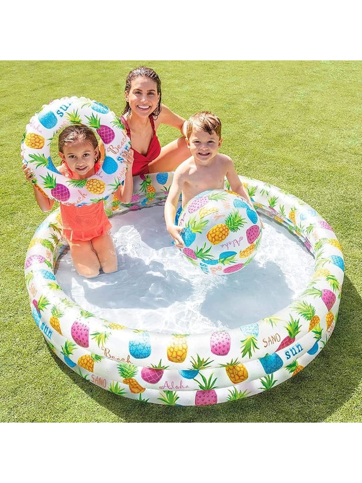 Intex 3er Pool-Set - Planschbecken, Wasserball, Schwimmring in mehrfarbig günstig kaufen onesize