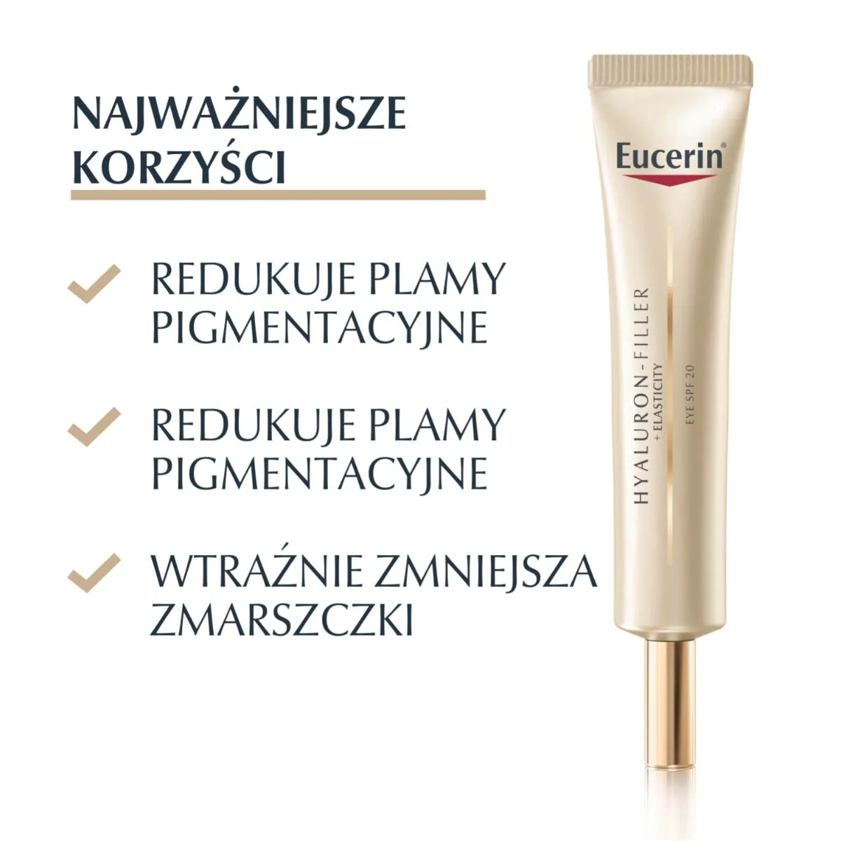 Eucerin Hyaluron Filler + Elasticity paakių kremas su SPF 20