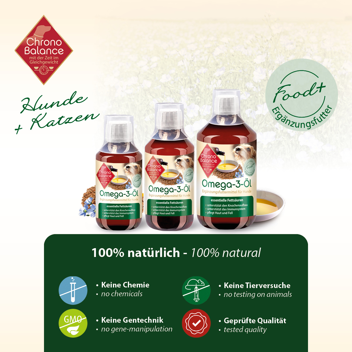 ChronoBalance Ergänzungsfutter & Aufzucht ChronoBalance natürliches Omega-3 Öl 100 ml