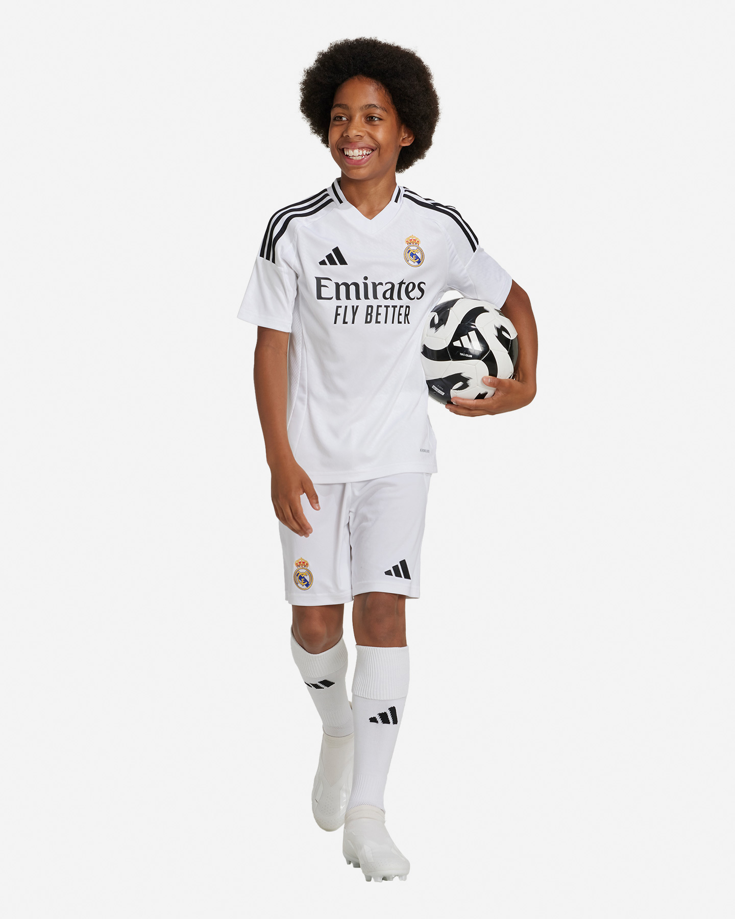 Oficjalne spodenki piłkarskie Adidas Real Madryt Home 24-25 Jr IT5176