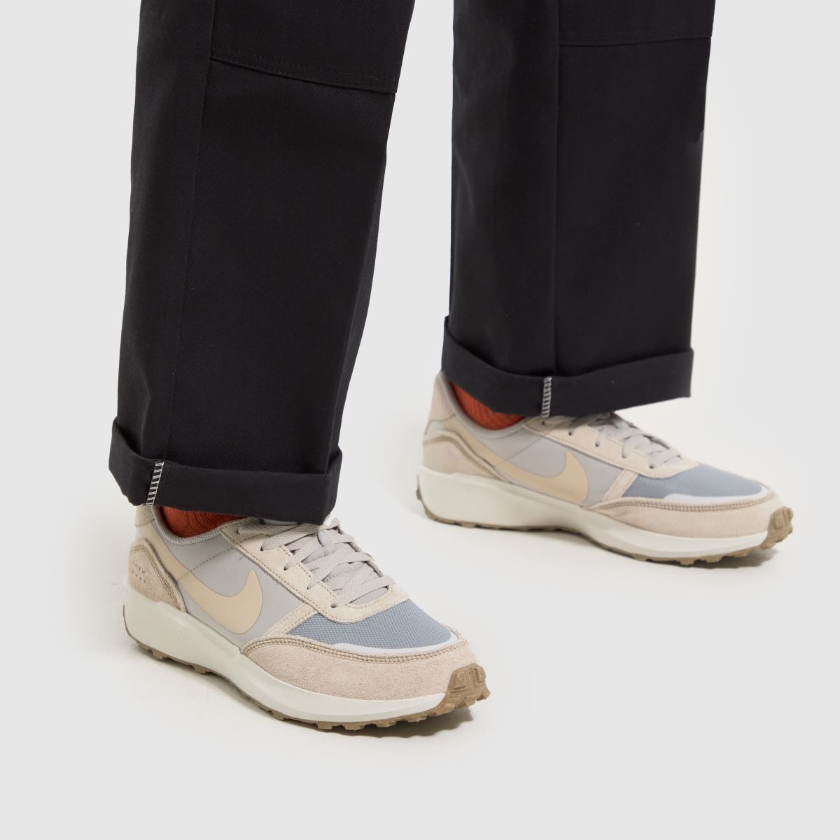 Nike – Våffeldebut – Stenfärgade flerfärgade sneakers