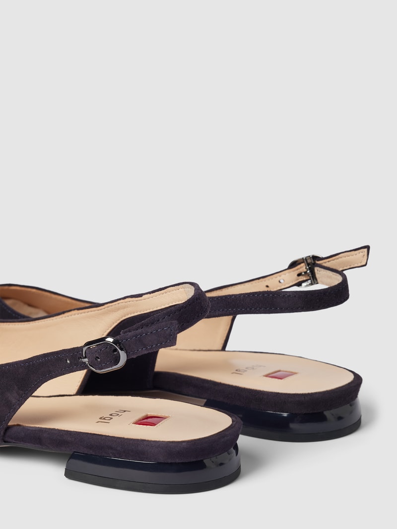 Ballerinas mit Dornschließe Modell 'Slingback' in hellblau