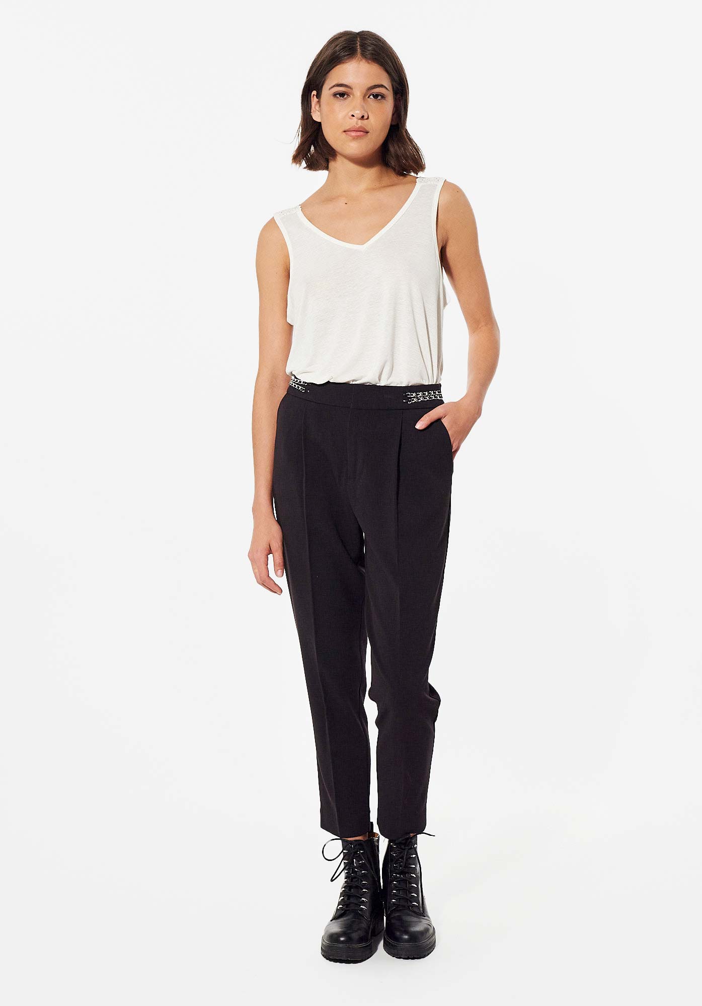 DULCE  Pantalon noir Femme