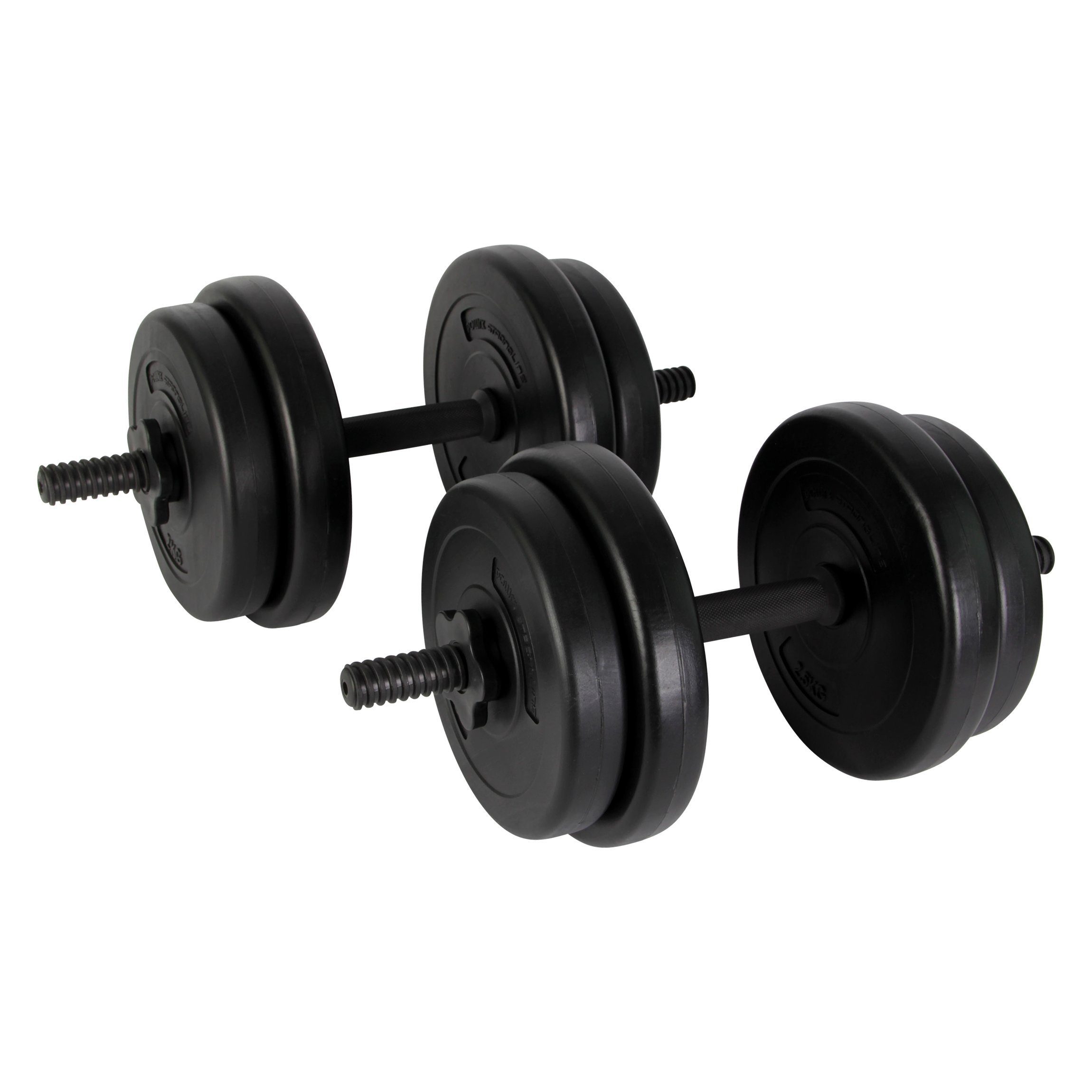 POWRX Kurzhantel 2er-Set Kurzhanteln 20kg-40kg, Rutschsicher, gerändelte Griffe, 2 X 10 Kg Kunststoff