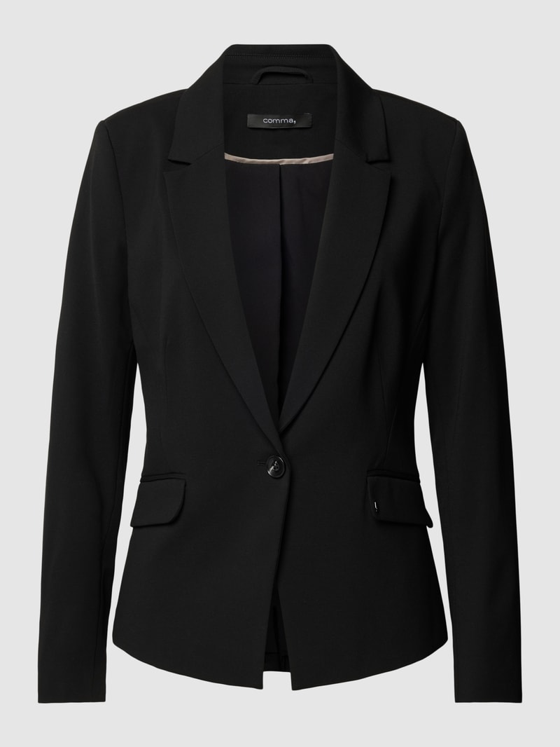 Blazer mit Knopfverschluss in schwarz