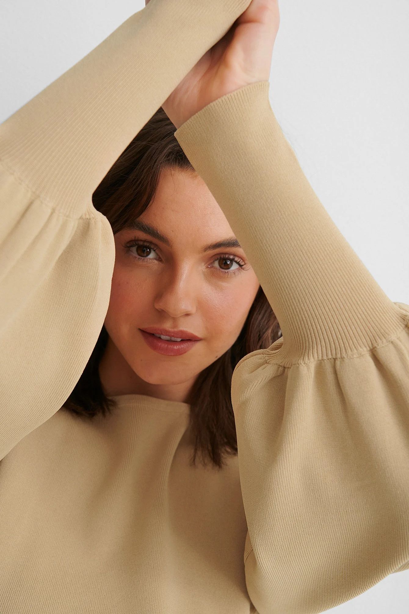 Ballonärmel Strickpullover