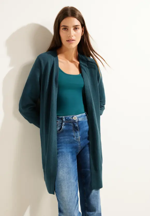 CECIL Cosy Melange Strickjacke