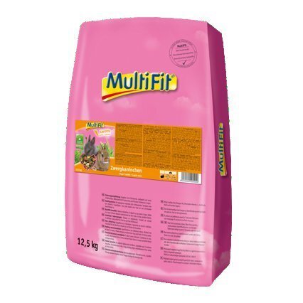MultiFit Hauptfutter MultiFit für Zwergkaninchen mit Karotte 12,5 kg