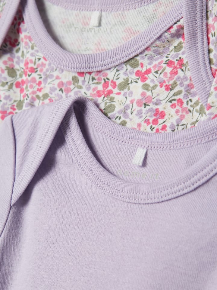 name it Body langarm 3er Pack NBFBODY 3P FLOWER in pastel lilac günstig kaufen