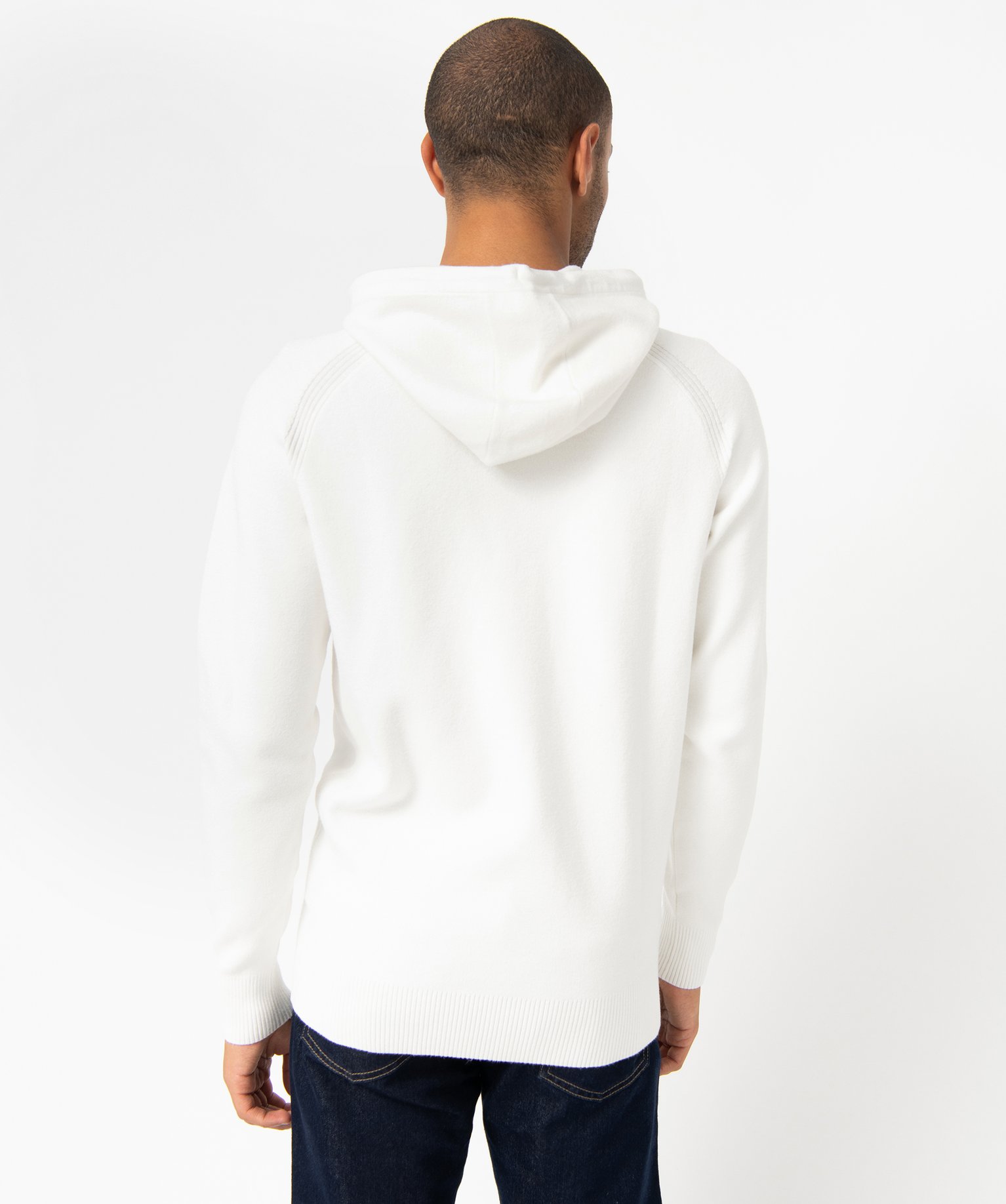 Pull homme à capuche esprit sweat blanc | GEMO