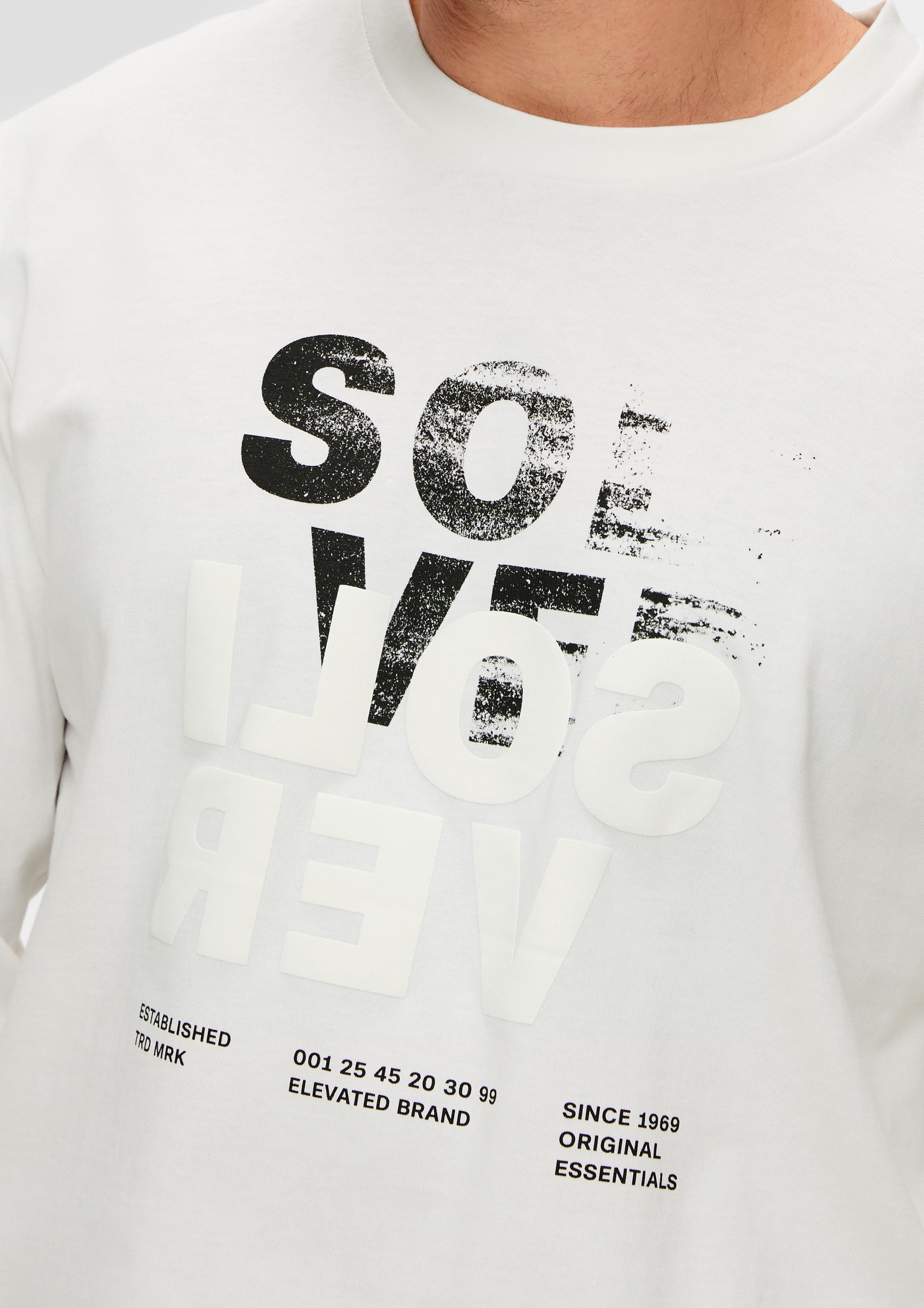Longsleeve mit gummiertem Label-Print  2143244-01D1