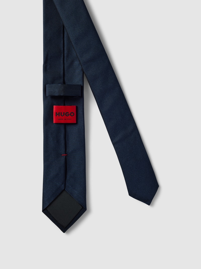 Seidenkrawatte mit Allover-Muster Modell 'Tie' (6 cm) in marineblau