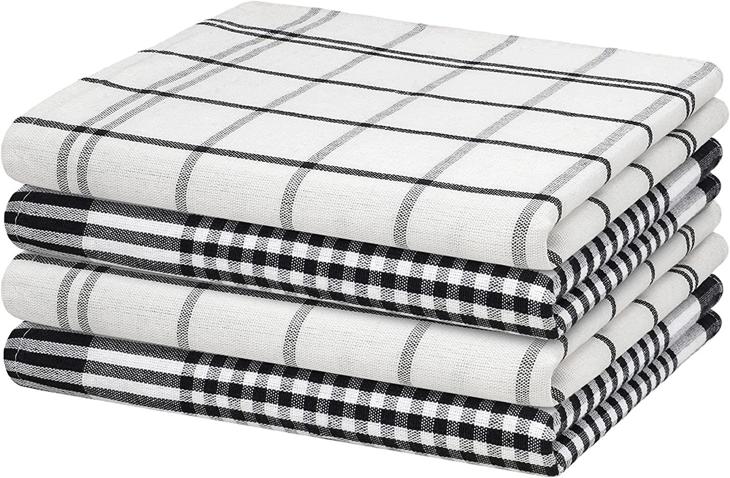 Zestri Geschirrtuch Geschirrhandtücher 4er Set kariert 50x70 saugstarkes Küchenhandtuch, (50-tlg., 4 Stück), 100% Baumwolle Geschirrtücher - modernes Design - saugstark