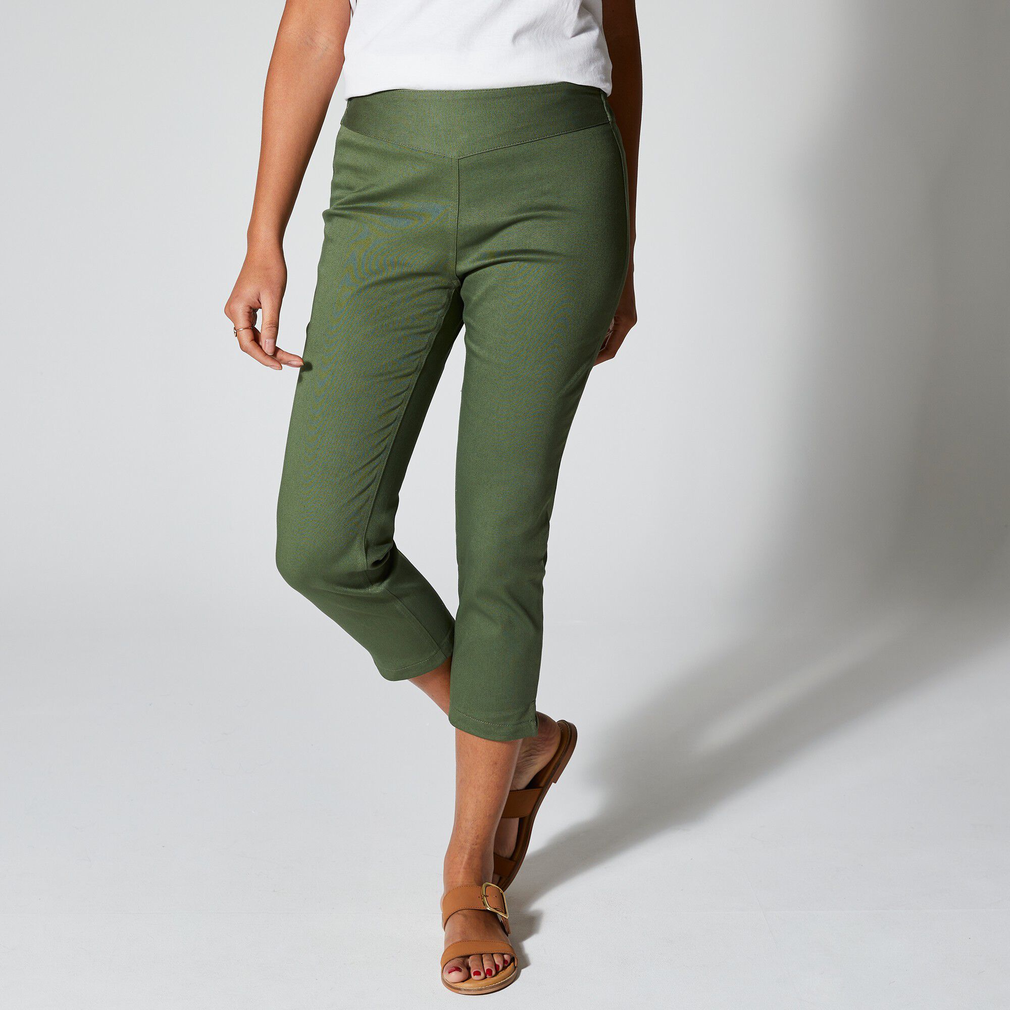 Pantacourt toile stretch