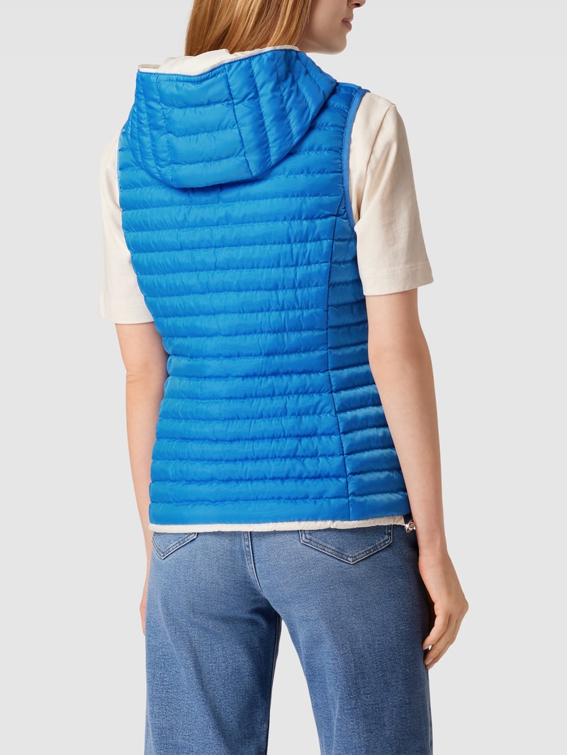 Steppweste mit Kapuze in royalblau