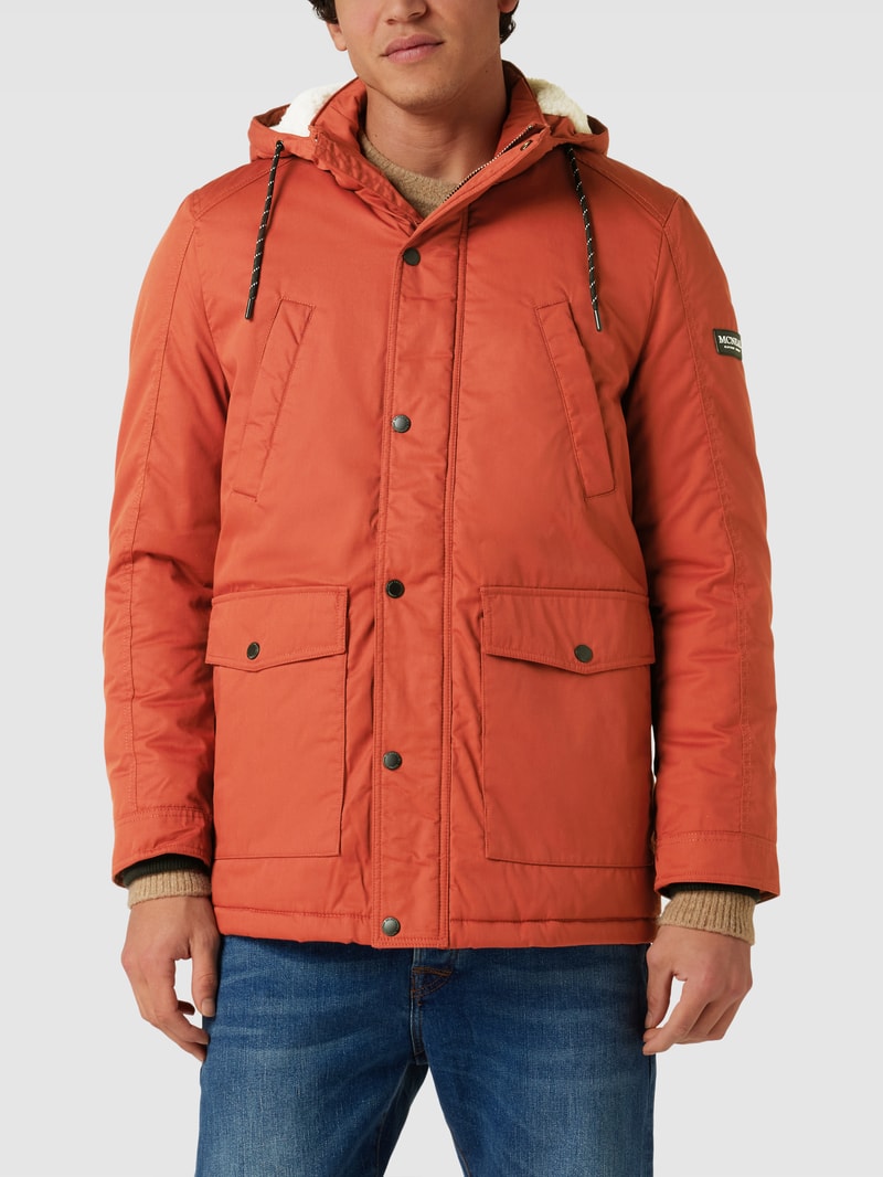 Parka mit Reißverschluss in rostrot