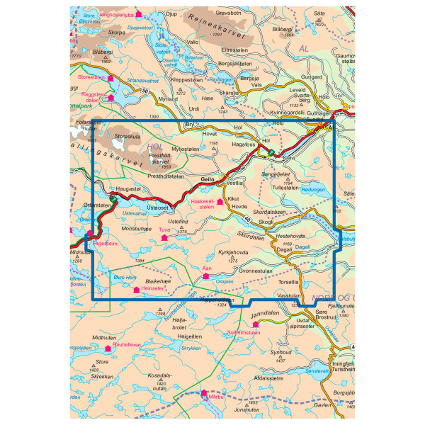 Nordeca - Geilo - Wanderkarte