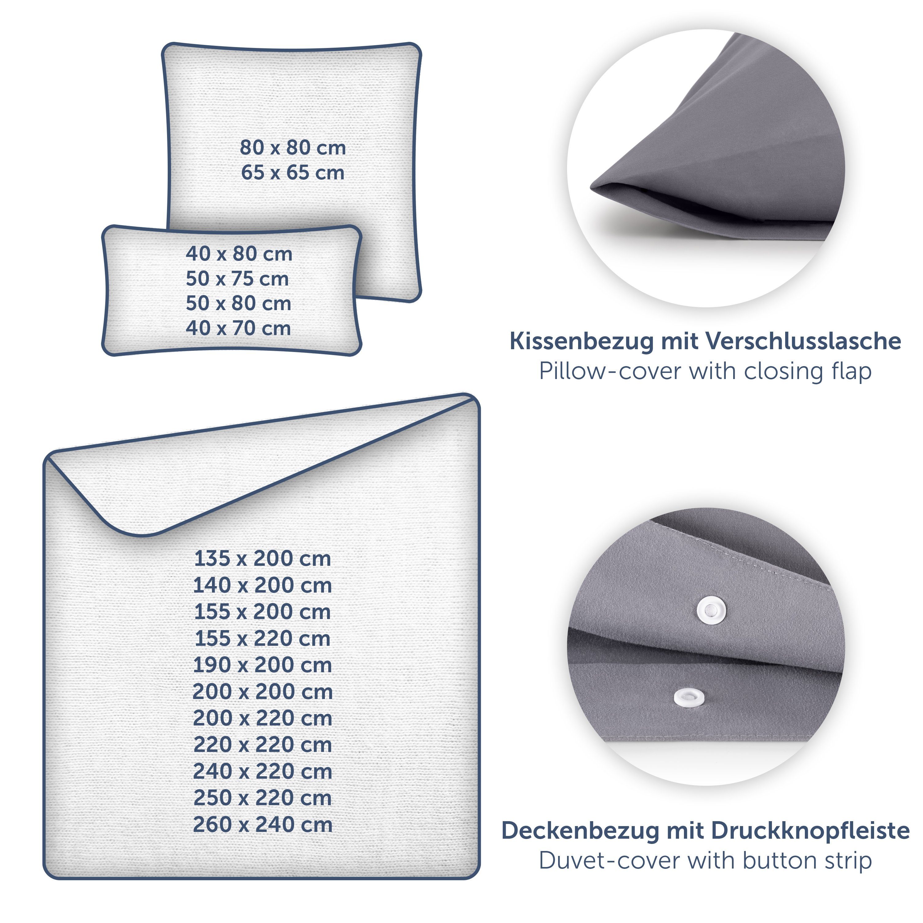 Bettwäsche Bettwäsche & Kissenbezug, pflegeleicht und faltenfrei, Blumtal, Bettbezüge aus Atmungsaktivem Mikrofaser, Superweiches Bettbezug Set