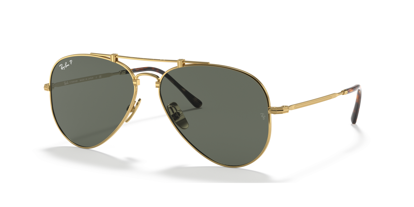 AVIATOR TITANIUM - Auriu Verde Mat