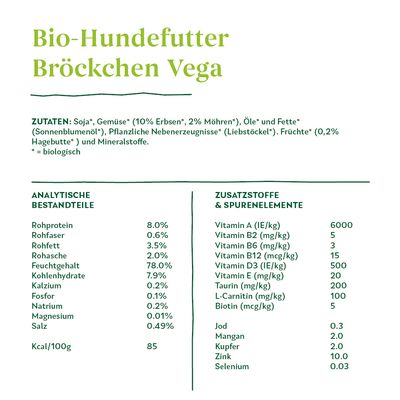 Yarrah Bio Bröckchen Vega mit Hagebutte 12 x 150 g