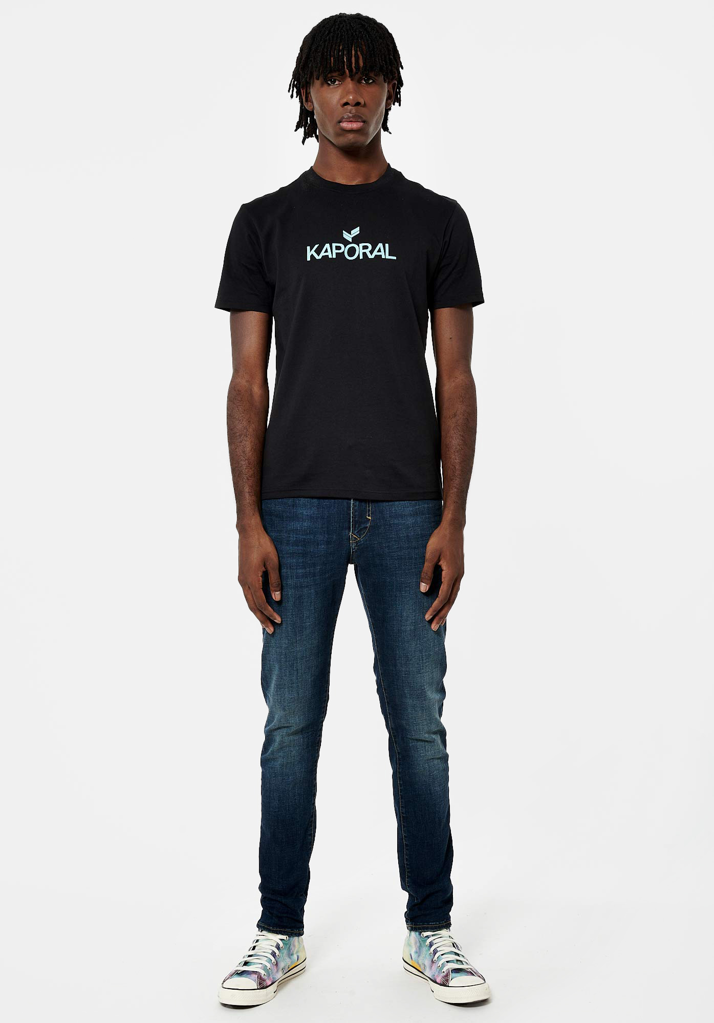 LERES  T-shirt noir Homme en 100% coton