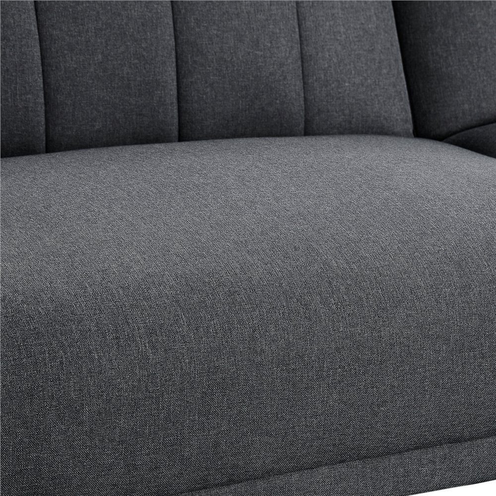 Yaheetech Schlafsofa, Klappsofa mit Schlaffunktion 3-Sitzer Sofa fürs Wohnzimmer