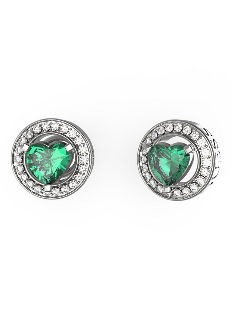 GUESS Stud earrings with crystal JUBE04669JWRHEMT-U