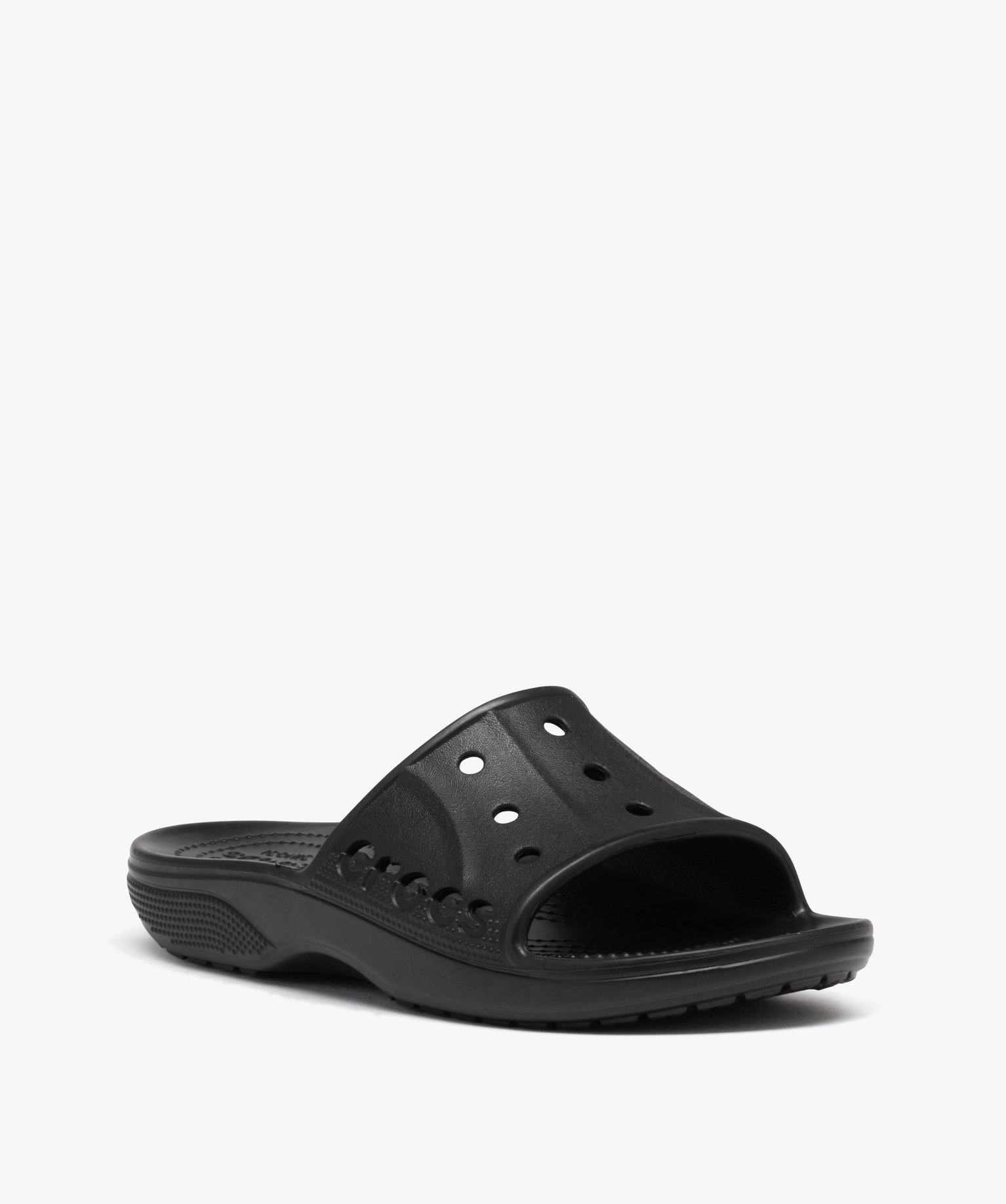 Mules de piscine homme unies avec bandeau perforé - Crocs noir | GEMO