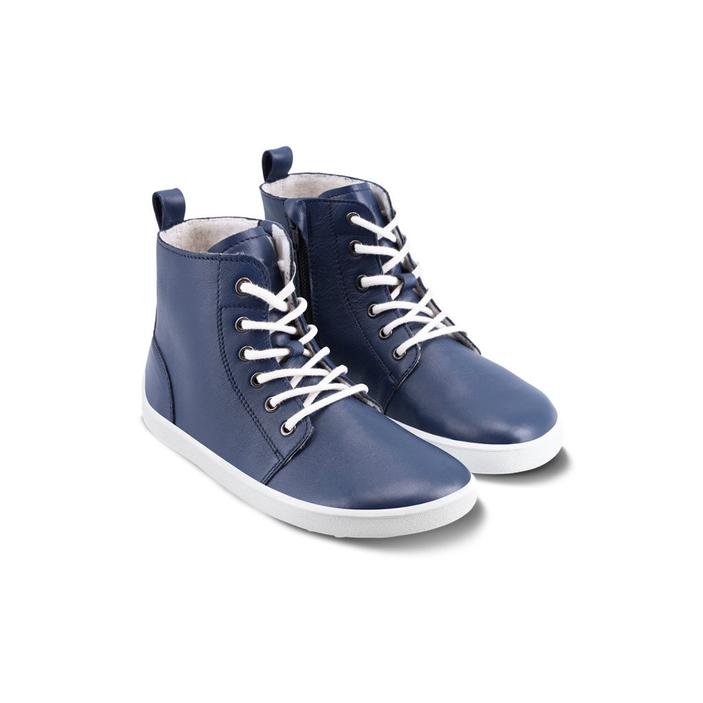 Be Lenka Atlas Navy blaue Winterbarfußschuhe