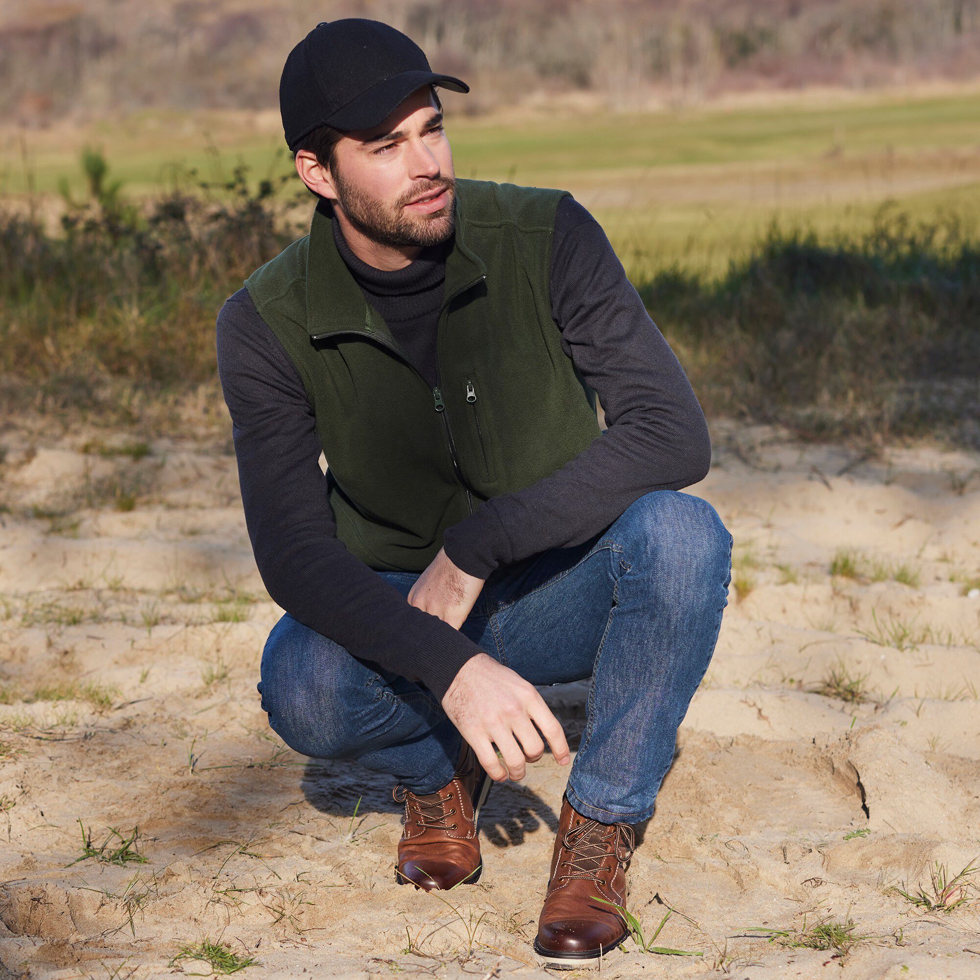 Blouson zippé maille micropolaire sans manches