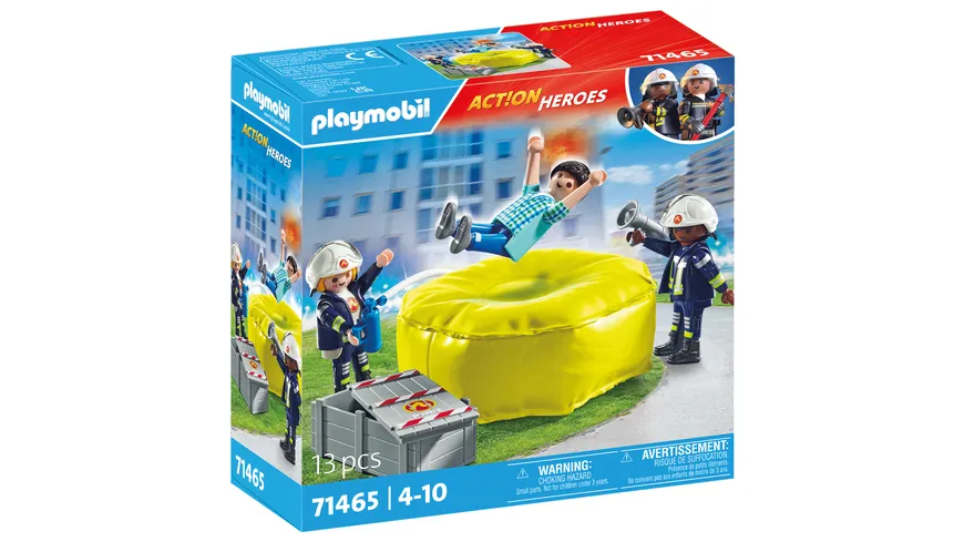 PLAYMOBIL 71465 ACTION HEROES Feuerwehrleute mit Luftkissen