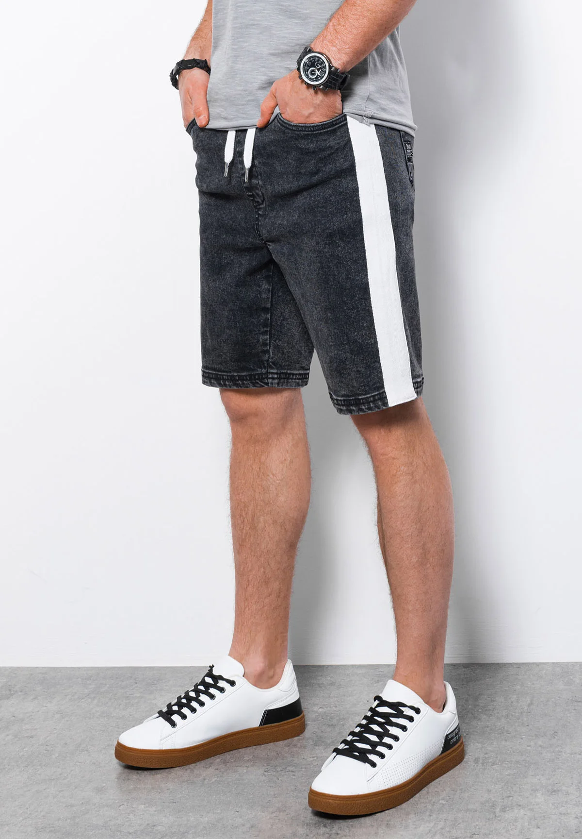 Pantalones cortos de mezclilla ombré