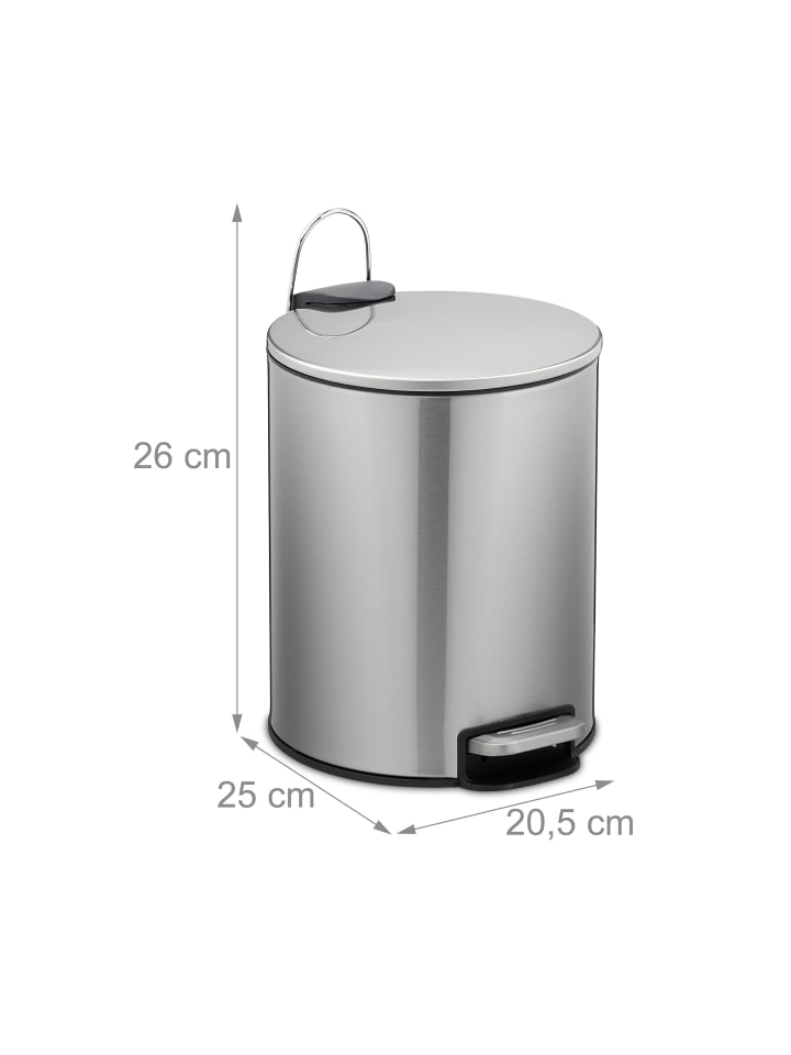 relaxdays Kosmetikeimer in Silber - 5 l günstig kaufen onesize