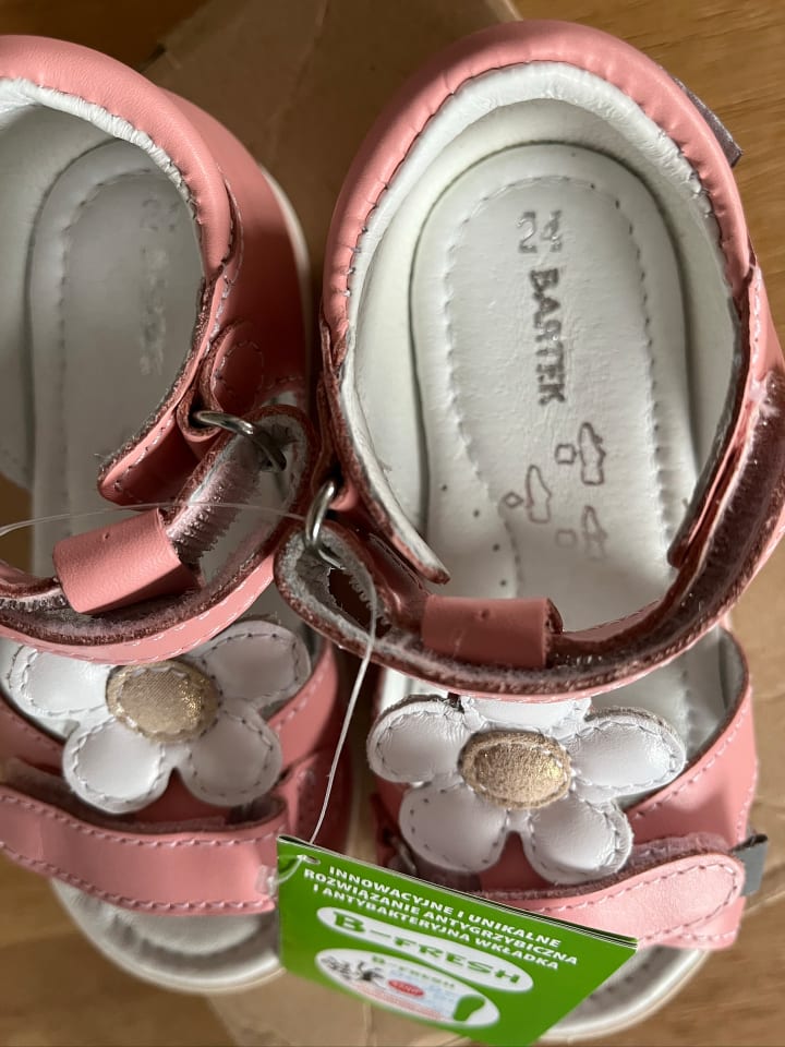 Bartek Leder-Sandalen in Rosa/ Weiß günstig kaufen 24