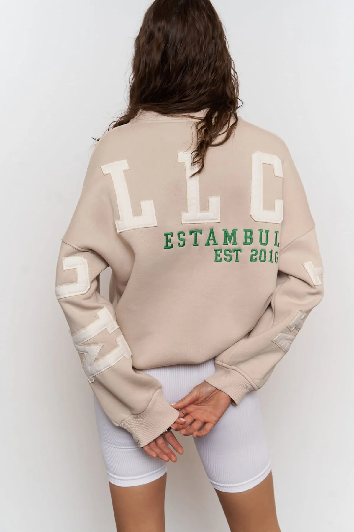 MAİ COLLECTİON  Saddle Mcllctn Bone Oversize-Sweatshirt