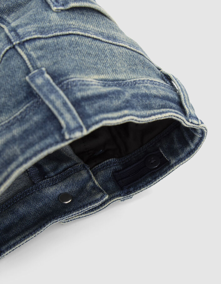 Jean STRAIGHT bleu avec badges fille