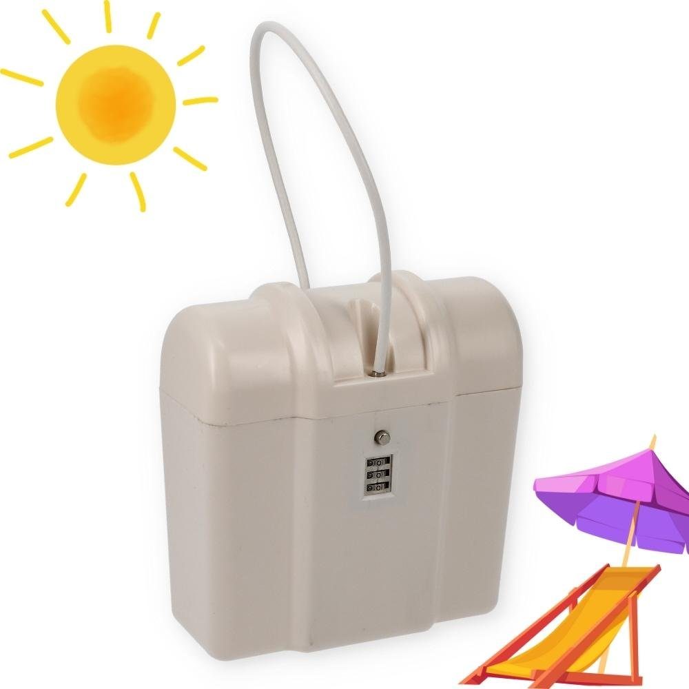 GarPet Strandmuschel Strandsafe Handy Bade Resie Safe Tresor Zahlenschloss Mini Urlaub Box