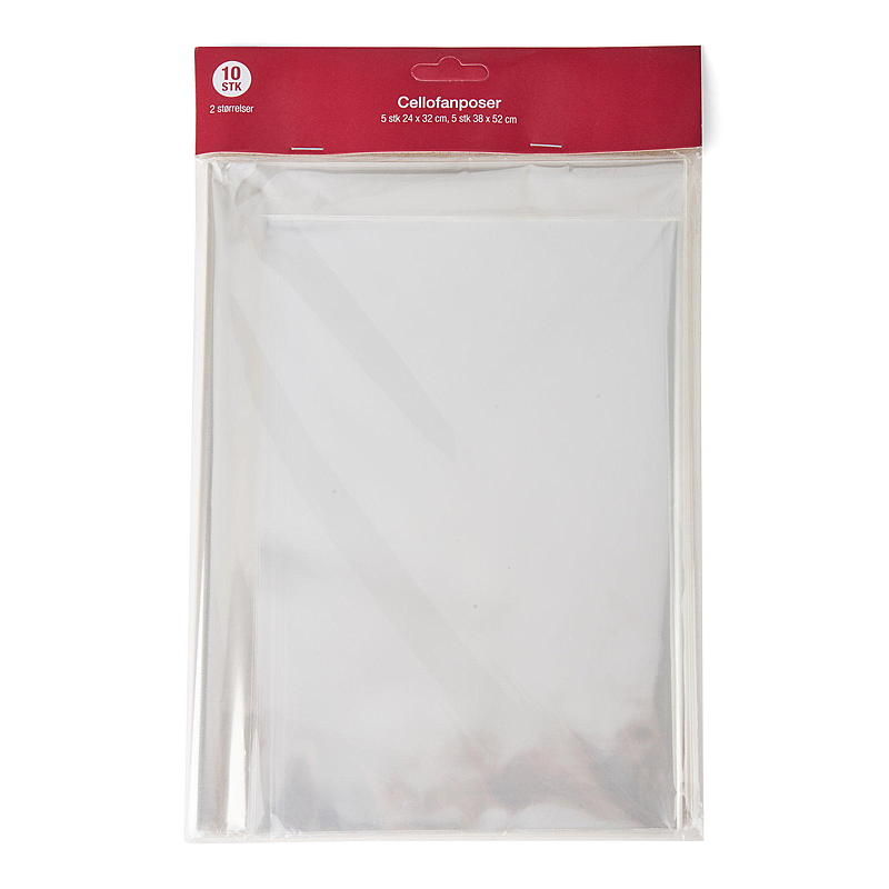 Home Cellofanpose 10-pk str 24x32 cm & 38x52 cm