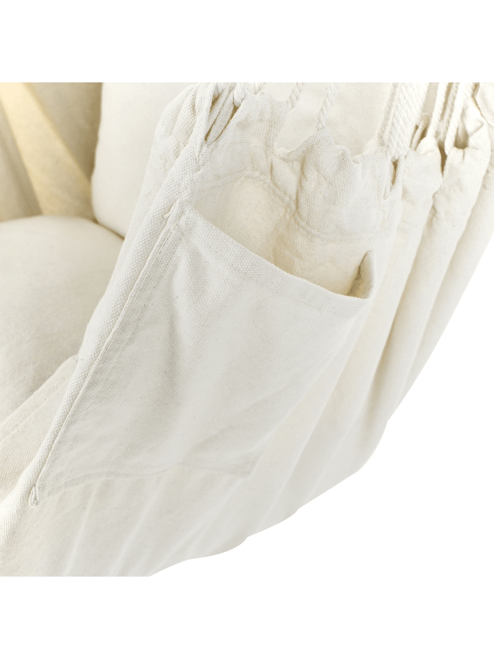 Beliani Hängesessel VARENA in Beige/Blau - (W) 96 x (H) 125 x (L) 55 cm günstig kaufen onesize