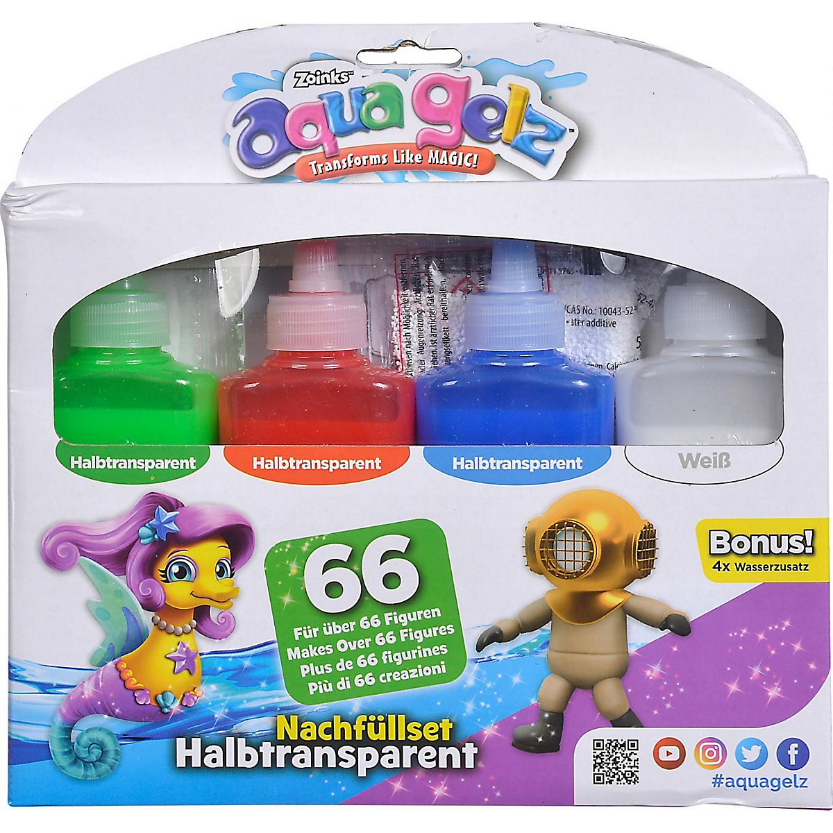 Aqua Gelz Nachfüllset halbtransparent